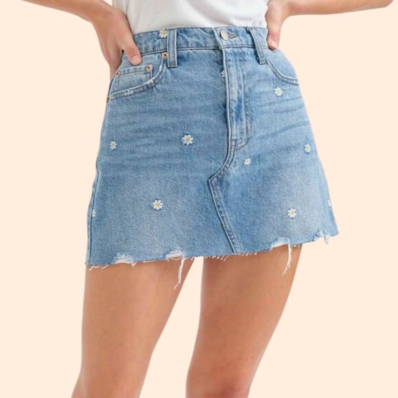 Daze Malibu Mini Denim Skirt - Picture 1 of 9